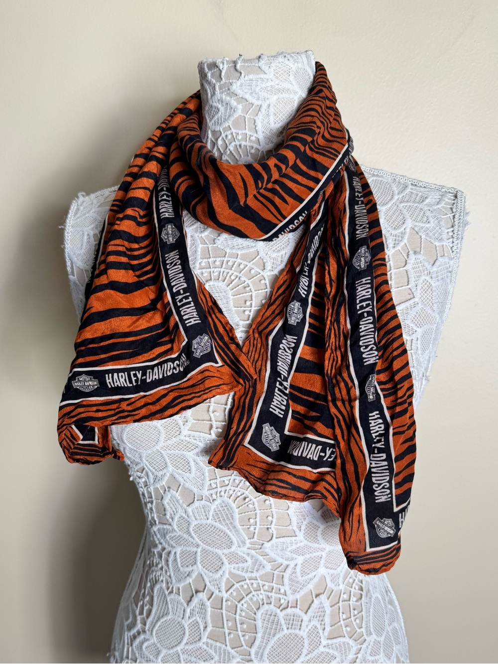 Harley-Davidson Rectangular Tiger Print Neck Scarf